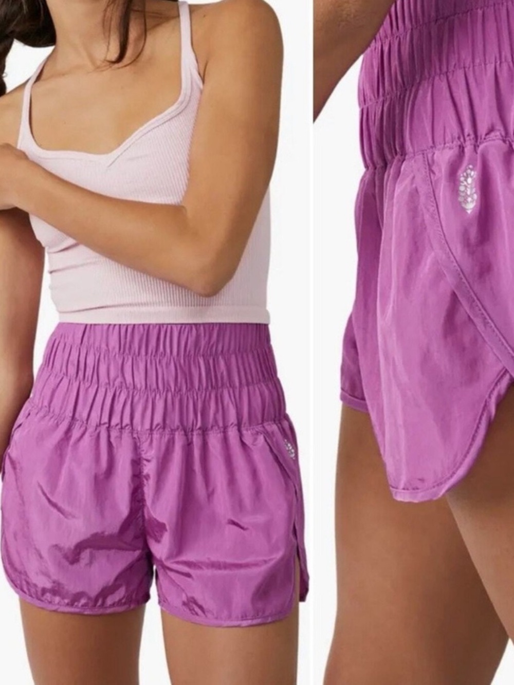 Free People Movement The Way Home Shorts in Purple/Violet Size Medium